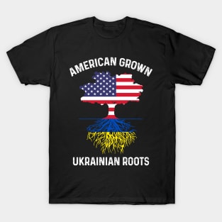 American Grown Ukrainian Roots Stand with Ukraine T-Shirt